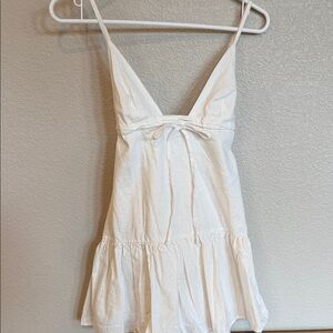 Edikted White Cross Back Slip Dress